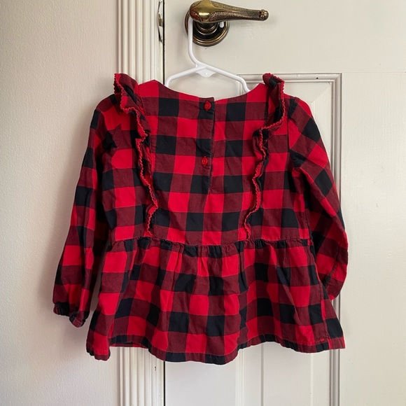 Baby Gap Buffalo Check Ruffle Top 4T - Picture 2 of 3
